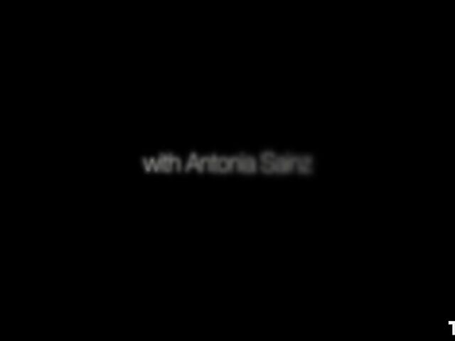 Antonia Sainz - Solo piss play and fingering in black stockings