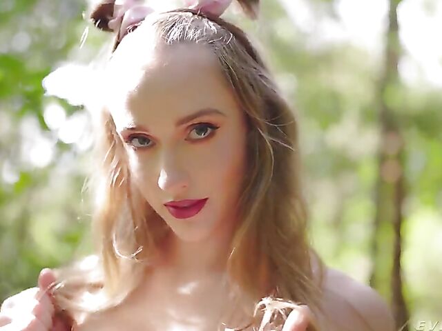 Outdoor anal in the mountain village with honey-covered Scarlet Chase