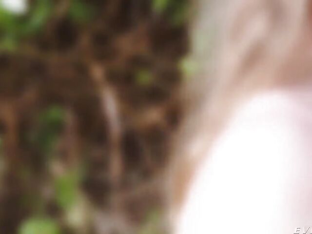 Outdoor anal in the mountain village with honey-covered Scarlet Chase