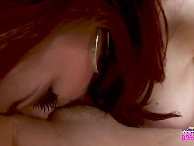 MILF redhead POV session in fishnet stockings featuring Brittany O'Connell