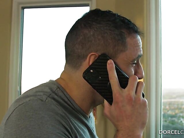 Short haired blonde Skye Blue is full of passion