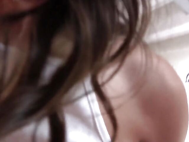 POV fucking Penelope Woods' tight pussy