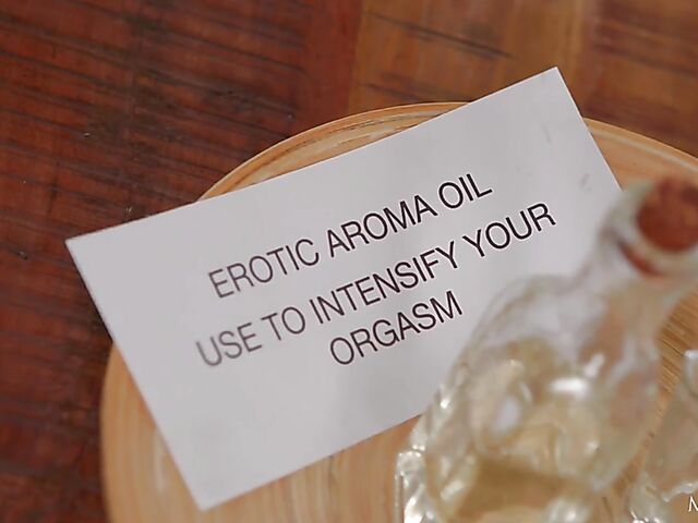 Oil solo with sexy wet brunette Mia Trejsi