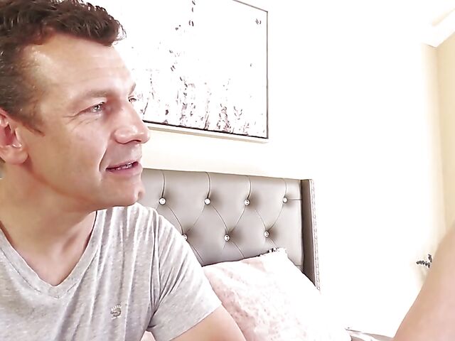 Stepdaddy loves Joey White's small tits and tight pussy