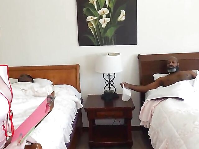 Nurse interracial DP featuring Rebel Rhyder