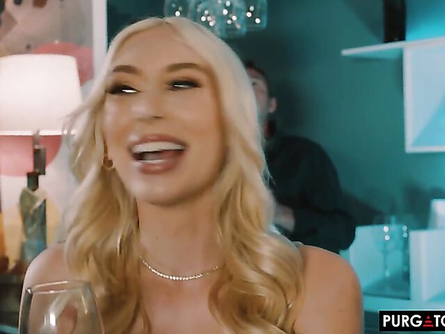 Interracial foursome with sexy blondes Jazlyn Ray and Kay Lovely