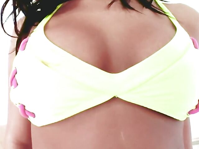 Horny babe in fishnets Nataly needs two cocks