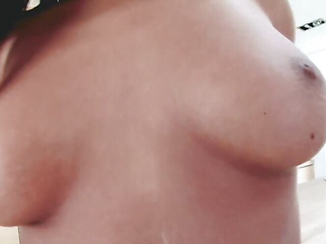 Horny babe in fishnets Nataly needs two cocks