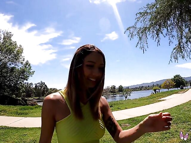 Kimora Quin - Exotic teen POV public park adventure