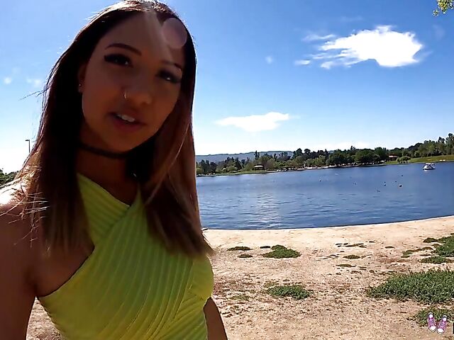 Kimora Quin - Exotic teen POV public park adventure