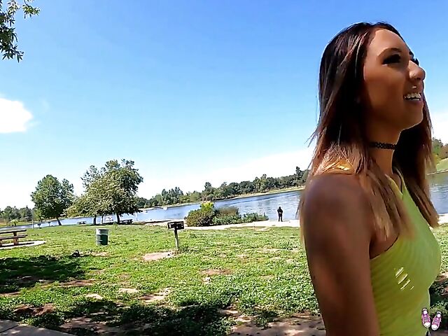 Kimora Quin - Exotic teen POV public park adventure