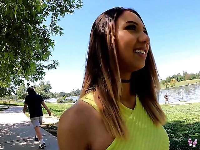 Kimora Quin - Exotic teen POV public park adventure