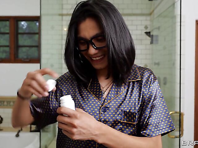 Natasha Nice & Bunny Madison - Busty FFM 3some with stepmom's hot friend