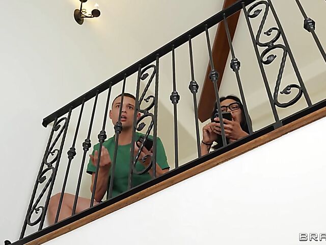 Natasha Nice & Bunny Madison - Busty FFM 3some with stepmom's hot friend