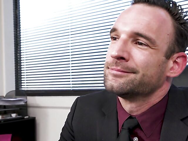 Anal office slut April Olsen gets fucked in the ass