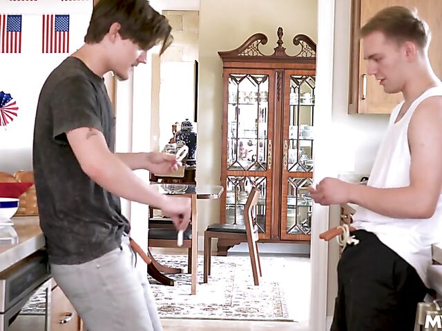 Nadia White - Mom threesome with boys on the 4th of July