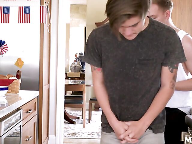 Nadia White - Mom threesome with boys on the 4th of July