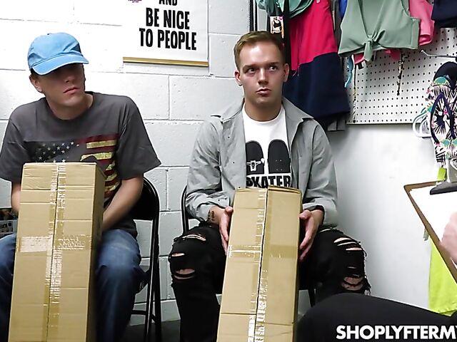 Big tits mom Dee Williams fucks the loss prevention officer to help her stepson and his friend