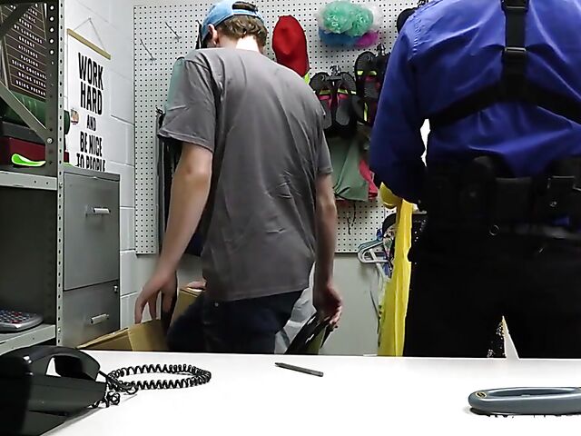 Big tits mom Dee Williams fucks the loss prevention officer to help her stepson and his friend