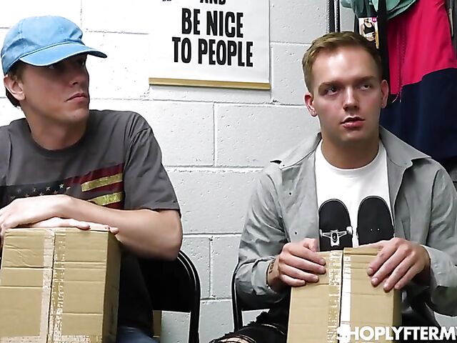 Big tits mom Dee Williams fucks the loss prevention officer to help her stepson and his friend