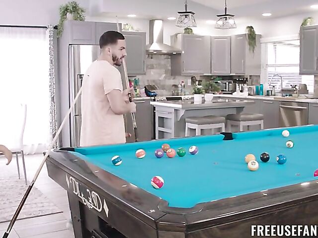 Free use pool table fuck with petite girl Freya Von Doom