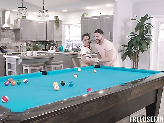 Free use pool table fuck with petite girl Freya Von Doom