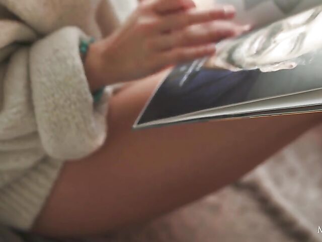 Erotic solo masturbation by the window on a rainy day with Erika Eden