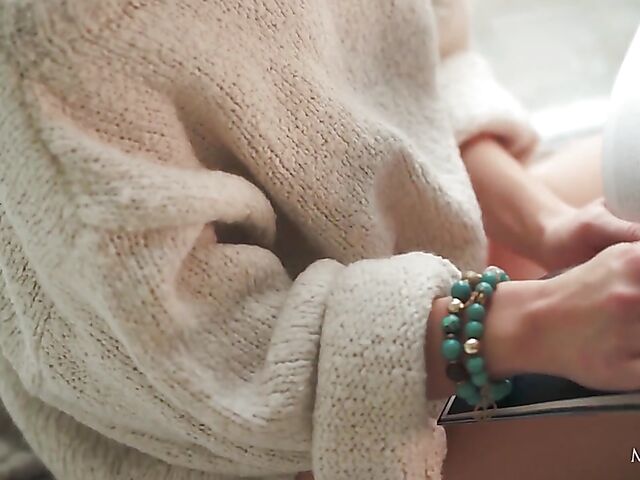 Erotic solo masturbation by the window on a rainy day with Erika Eden