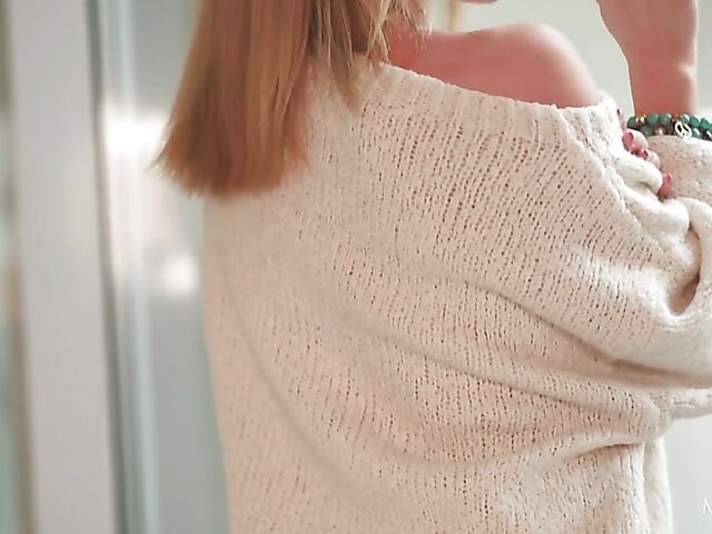 Erotic solo masturbation by the window on a rainy day with Erika Eden