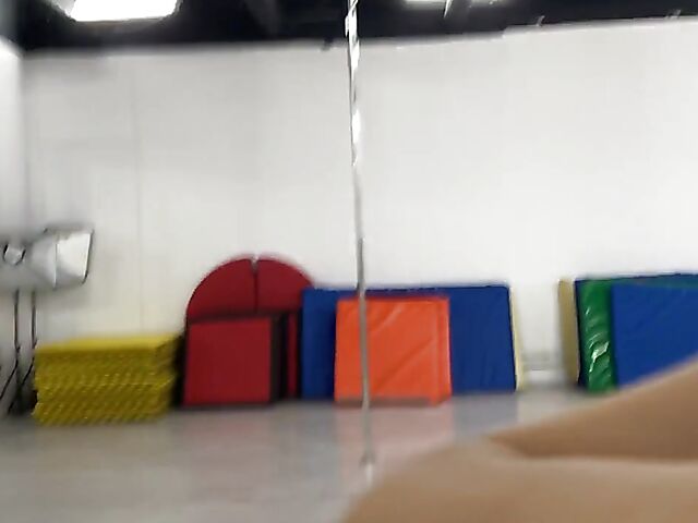 Lesbian girlfriends with toys Anca and Daniela learn to pole dance