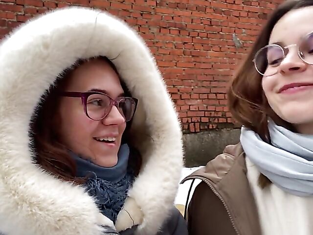 Lesbian girlfriends with toys Anca and Daniela learn to pole dance