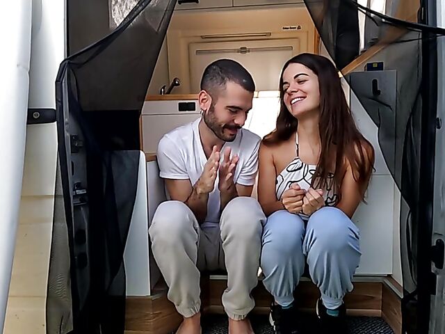 Dana & Kuka - Nice amateur couple sex in their travel van