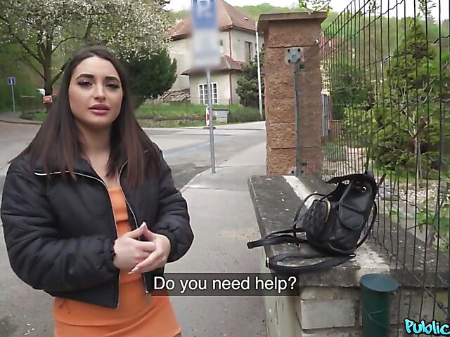 POV public fuck with money hungry Sara Diamante