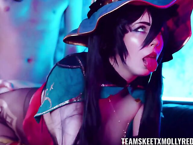 Pantyhose fuck with slutty cosplay girl Molly RedWolf