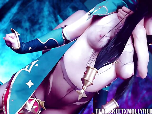 Pantyhose fuck with slutty cosplay girl Molly RedWolf