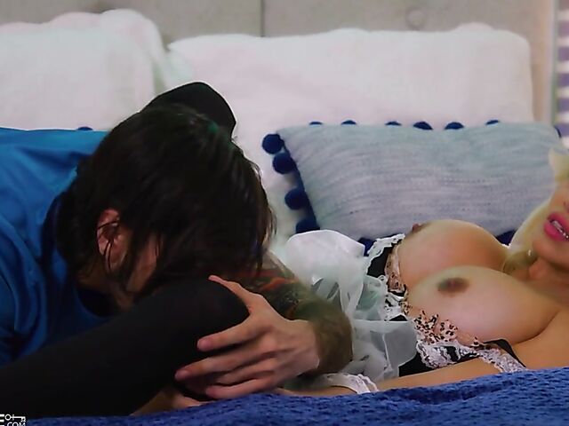 Big tits MILF maid Caitlin Bell is a woman of many talents