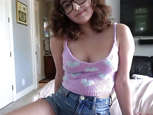 Two teens POV in the bedroom with Leana Lovings and Bella Forbes