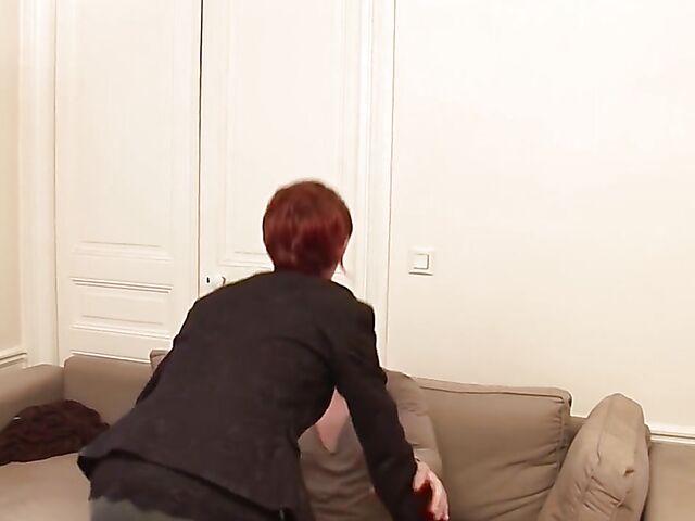 Katy Morlait - Short hair redhead mature anal with a horny guy