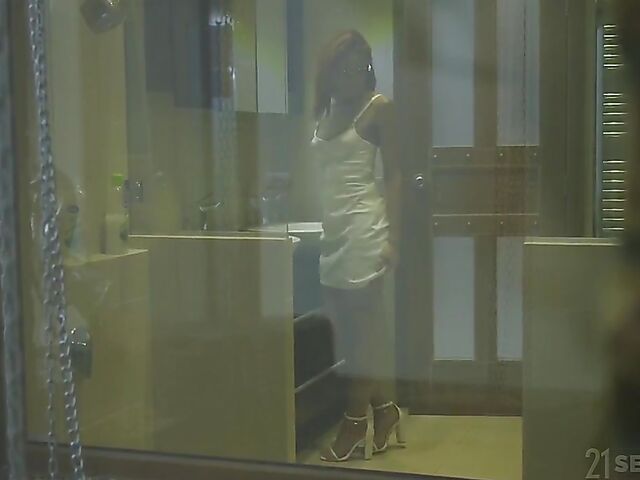 Veronica Leal - Slim redhead with glasses anal temptation