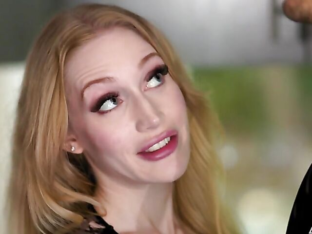 Skinny small tits blonde Emma Starletto seduces her bodyguard