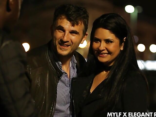 Mariska X - MILF MMF interracial threesome after public blowjob