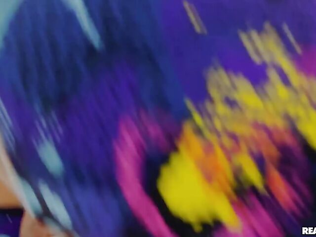 Big tits camgirl Angel Youngs gets screwed behind the game streamer's back