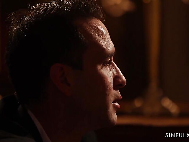 Candlelight and red lingerie erotic sex session with Alexis Crystal