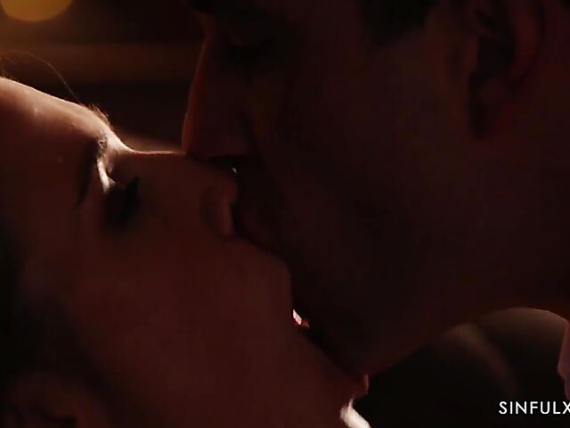 Candlelight and red lingerie erotic sex session with Alexis Crystal