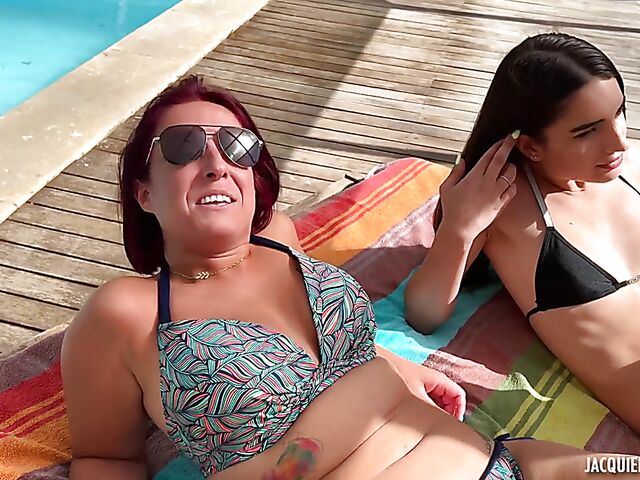 French MILF teen threesome outdoors with Candie Luciani and Vanessa