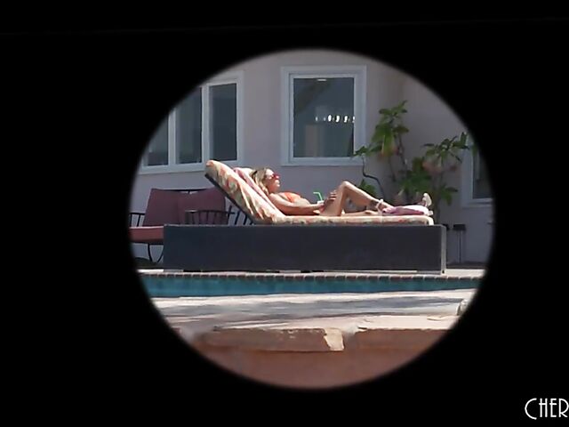 Spying on skinny bikini babe Summer Vixen and fucking her twat