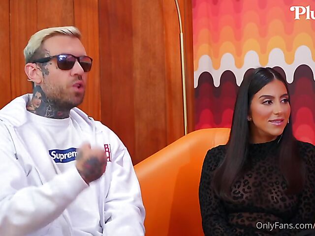 Pornstar talk show and crazy FFM threesome with Alina Lopez, Lena the Plug and Adam22
