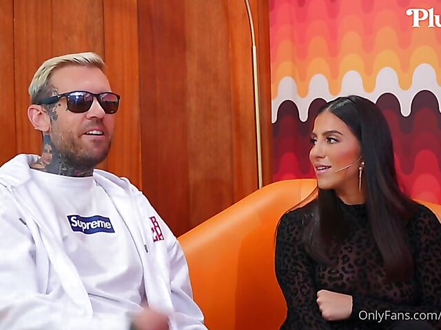 Pornstar talk show and crazy FFM threesome with Alina Lopez, Lena the Plug and Adam22