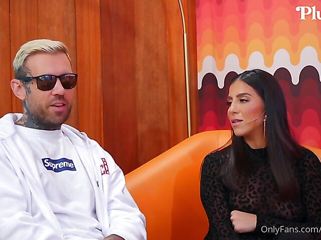 Pornstar talk show and crazy FFM threesome with Alina Lopez, Lena the Plug and Adam22