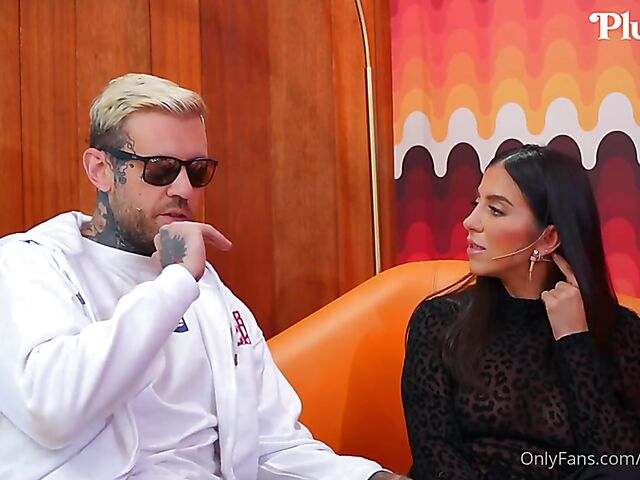 Pornstar talk show and crazy FFM threesome with Alina Lopez, Lena the Plug and Adam22